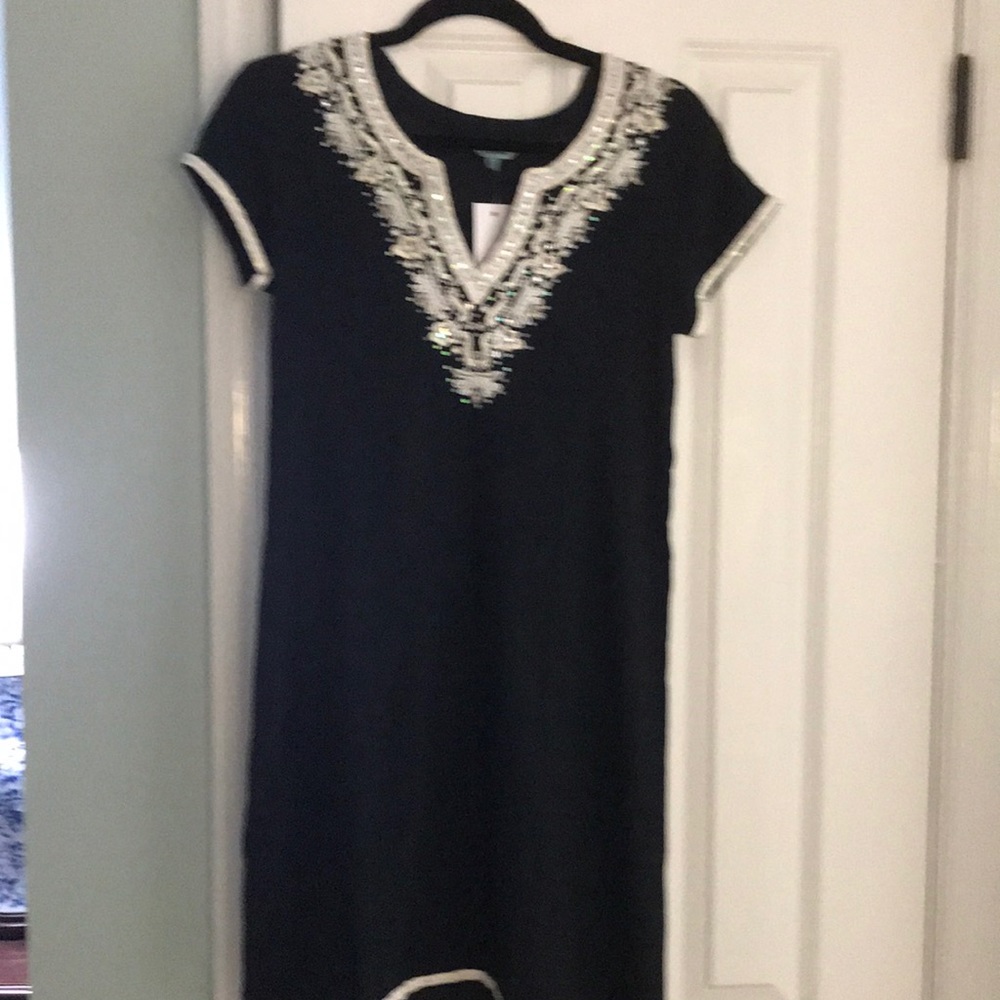 Black embellished dress